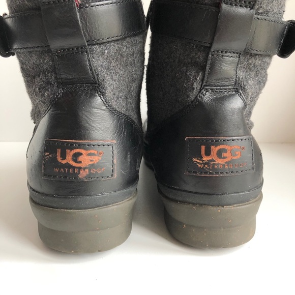 UGG® Kesey Mid-Calf Lace Up Boots Black Sz 7 - Picture 6 of 12